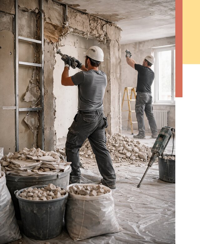 Демонтажные работы в Альметьевске от 2803 руб. — услуги и цена под ключ | ОТДЕЛОЧНИК-Льм