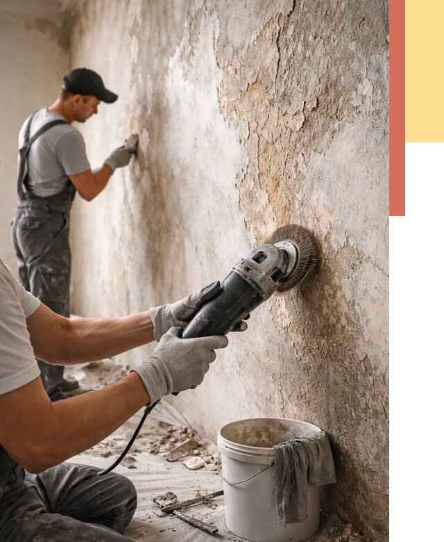 Снятие и удаление краски со стен в Альметьевске от 2180 руб. — ОТДЕЛОЧНИК-Льм