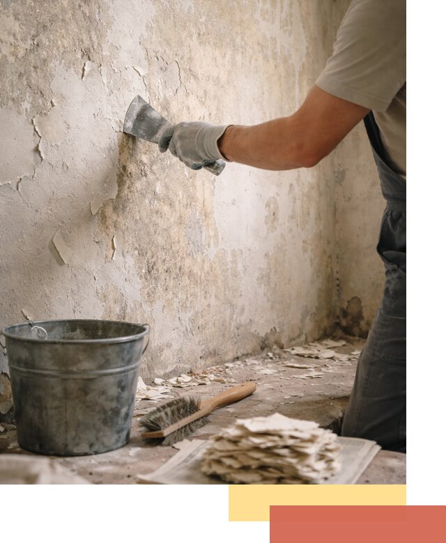 Удаление старой краски со стен в Альметьевске качественно и быстро