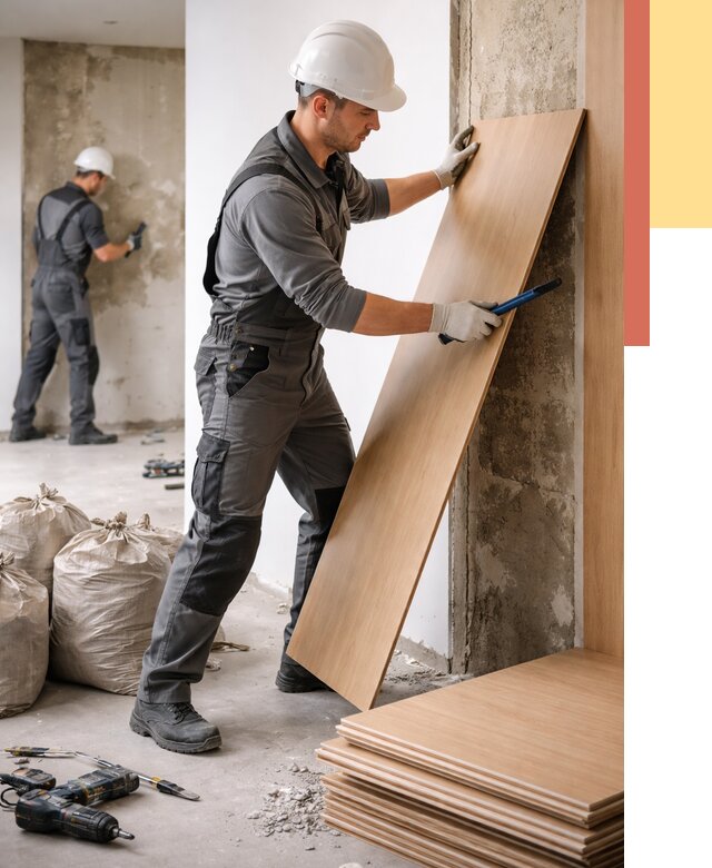 Демонтаж стеновых панелей в Альметьевске от 3633 руб. за м² быстро и недорого | ОТДЕЛОЧНИК-Льм