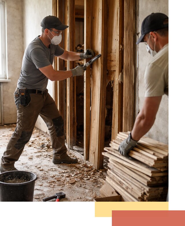 Демонтаж деревянных перегородок в Альметьевске быстро и аккуратно