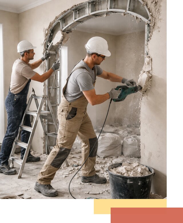 Демонтаж гипсокартонной арки в Альметьевске быстро и аккуратно