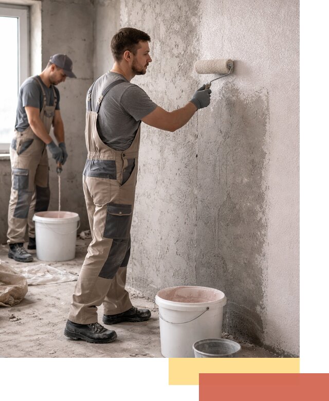 Нанесение бетоноконтакта на стены в Альметьевске для последующей отделки