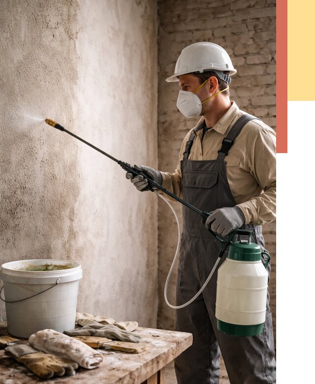 Антисептическая обработка стен в Альметьевске от 1246 руб. — быстро и недорого | ОТДЕЛОЧНИК-Льм