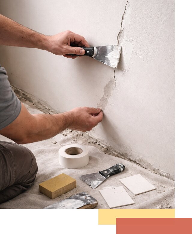 Заделка трещин и сколов в стенах и потолках в Альметьевске