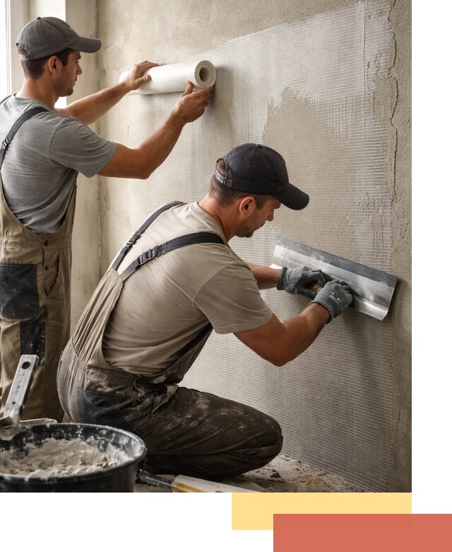 Армирование стен стеклосеткой в Альметьевске для прочной отделки