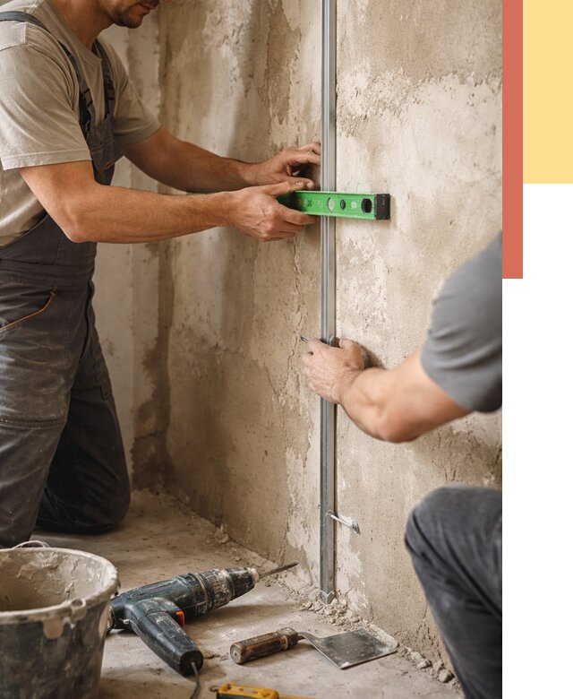 Установка штукатурных маяков в Альметьевске от 7266 руб. — быстро и недорого | ОТДЕЛОЧНИК-Льм