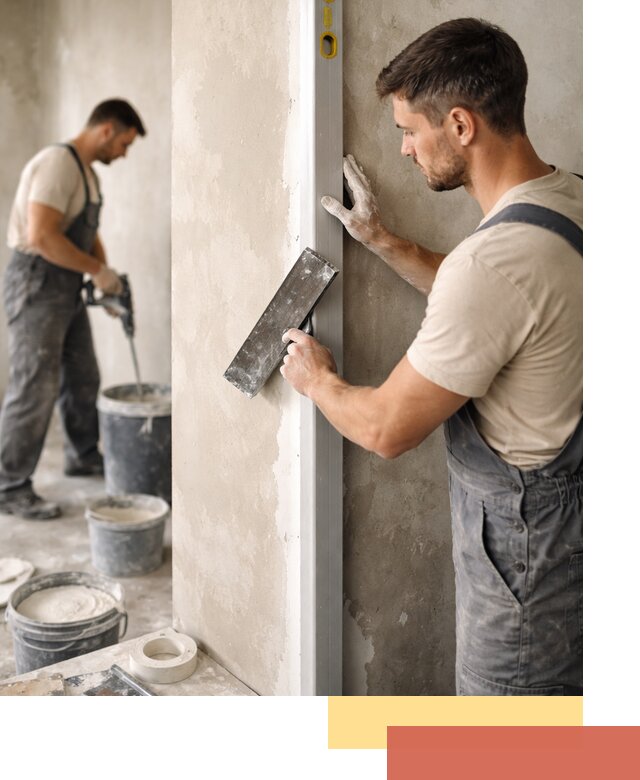 Выведение углов стен в Альметьевске: монтаж и оштукатуривание