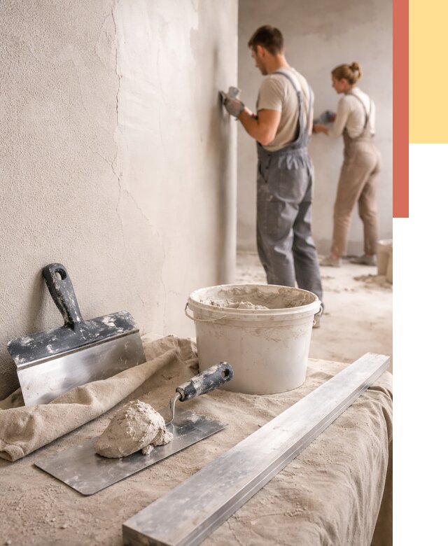 Штукатурка стен гипсовая в Альметьевске от 4671 руб/м2 — быстро и недорого | ОТДЕЛОЧНИК-Льм