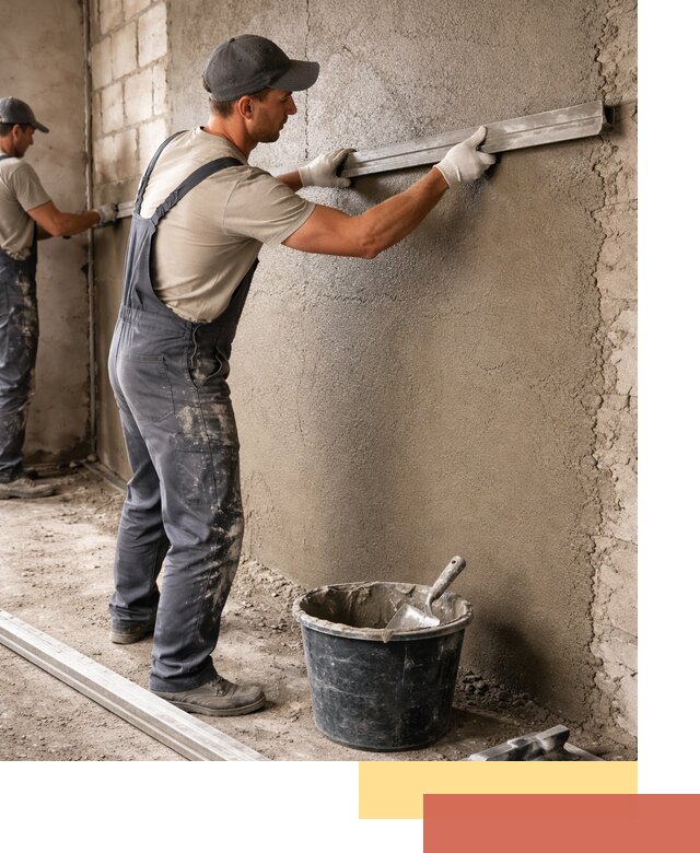 Штукатурка стен цементно-песчаная в Альметьевске профессионально