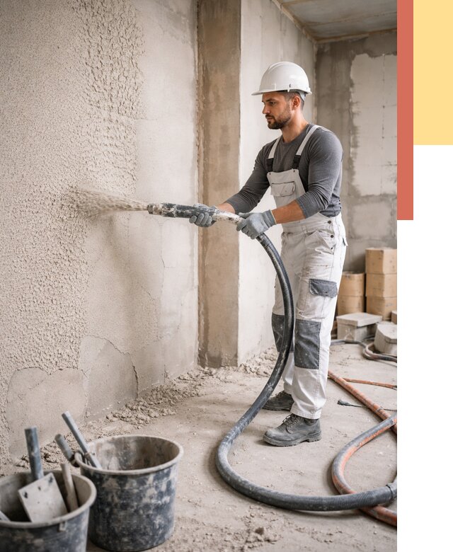 Машинная штукатурка стен в Альметьевске под ключ от 6747 руб./м2 | ОТДЕЛОЧНИК-Льм