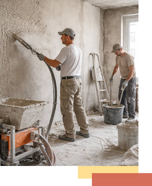 Машинная штукатурка стен в Альметьевске — быстро и качественно