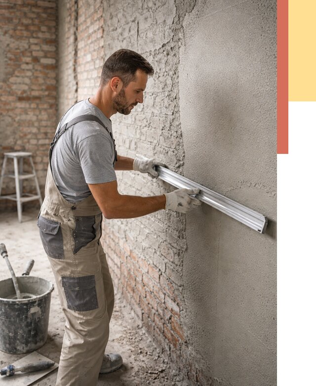 Штукатурка кирпичных стен в Альметьевске от 4671 руб/м2 — быстро и недорого | ОТДЕЛОЧНИК-Льм