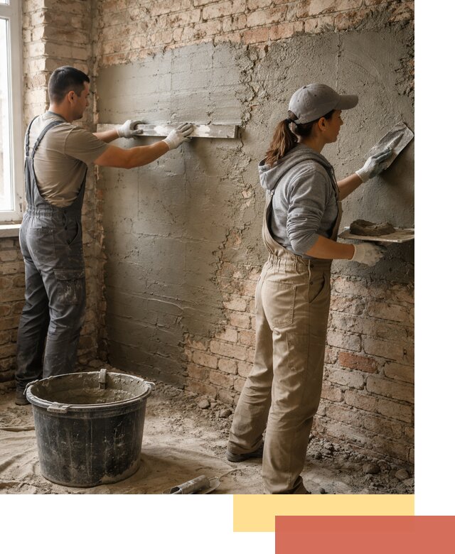 Штукатурка кирпичных стен в Альметьевске — качественно и надежно