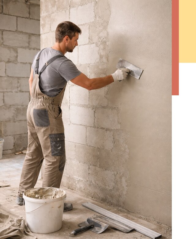 Штукатурка стен из газобетона в Альметьевске от 2180 руб./м2 — быстро и недорого | ОТДЕЛОЧНИК-Льм