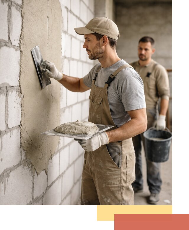 Штукатурка стен из газобетона в Альметьевске под ключ