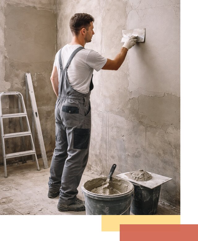 Штукатурка стен в ванной под ключ в Альметьевске