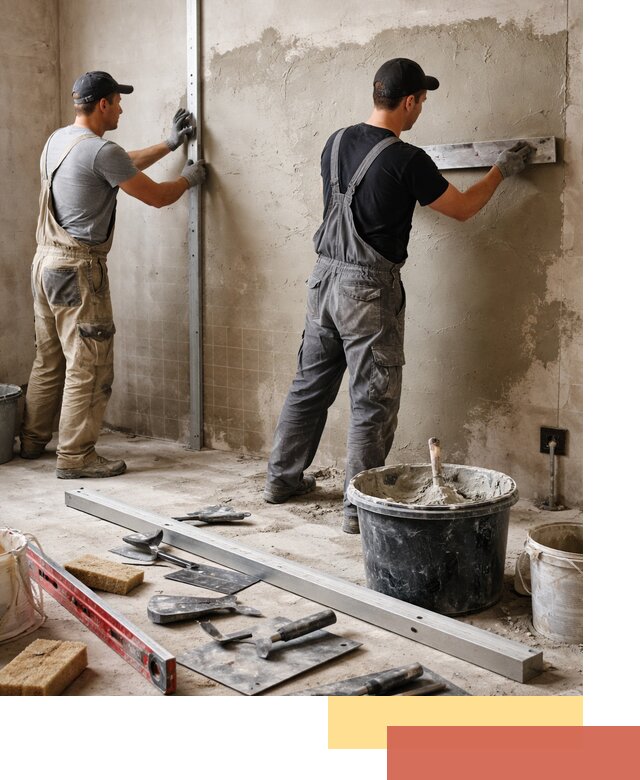 Профессиональная штукатурка стен под плитку в Альметьевске