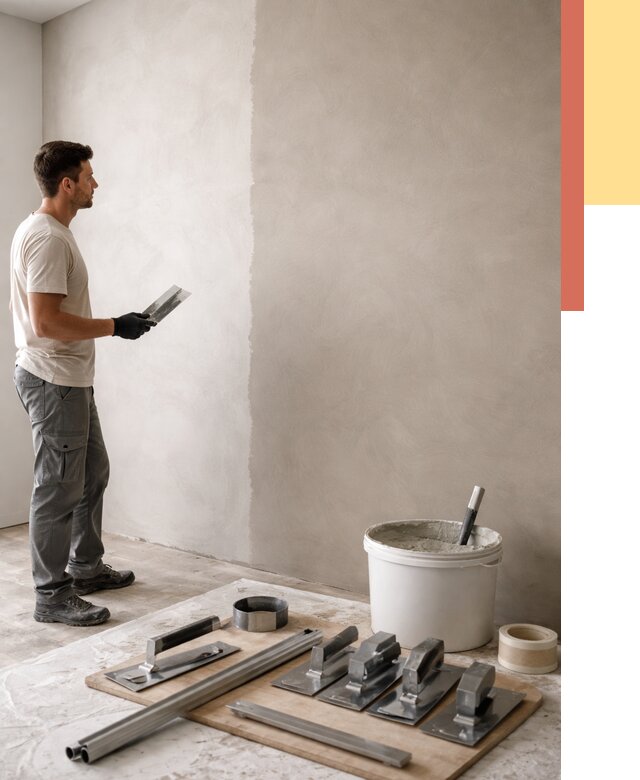 Нанесение микроцемента на стены в Альметьевске от 3322 руб./м2 под ключ | ОТДЕЛОЧНИК-Льм