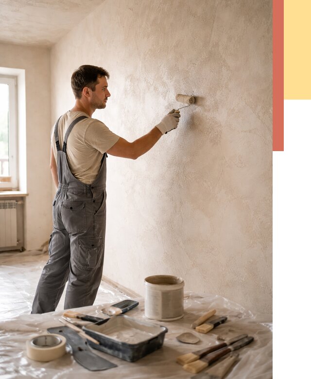 Нанесение лессирующей краски по декоративке в Альметьевске от 1817 руб. | ОТДЕЛОЧНИК-Льм