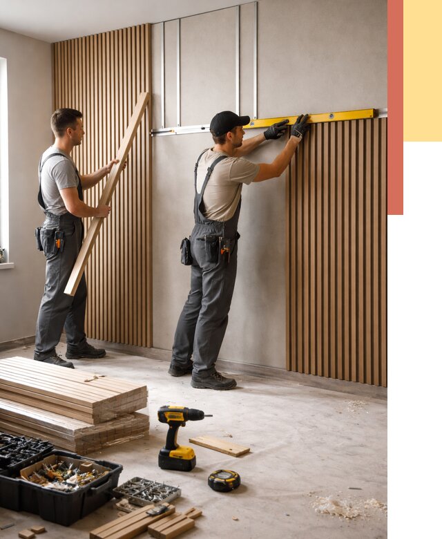 Монтаж реечных панелей на стены в Альметьевске от 1246 руб. — быстро и недорого | ОТДЕЛОЧНИК-Льм