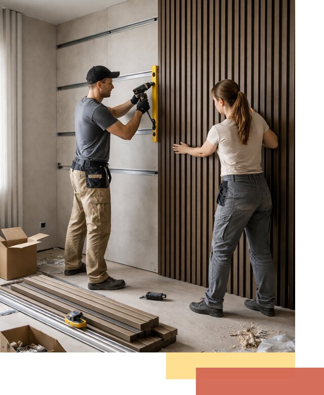 Монтаж реечных панелей на стены в Альметьевске