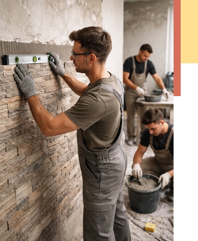 Монтаж искусственного камня в Альметьевске от 4671 руб. под ключ | ОТДЕЛОЧНИК-Льм