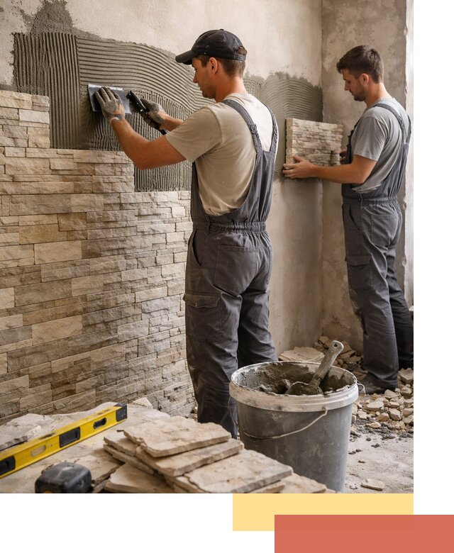 Монтаж искусственного камня в Альметьевске — облицовка стен и фасадов