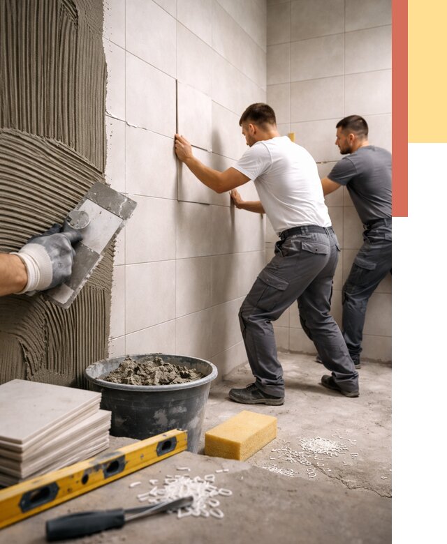 Укладка плитки на стены в Альметьевске от 882 руб. — качественно и недорого | ОТДЕЛОЧНИК-Льм