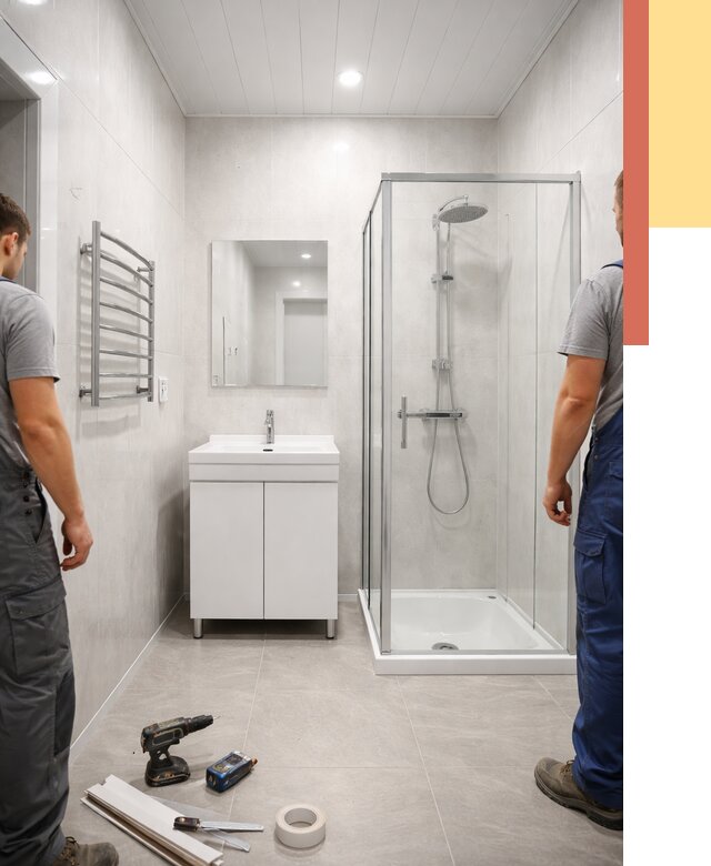 Отделка ванной комнаты панелями ПВХ в Альметьевске от 4671 руб. за м2 | ОТДЕЛОЧНИК-Льм