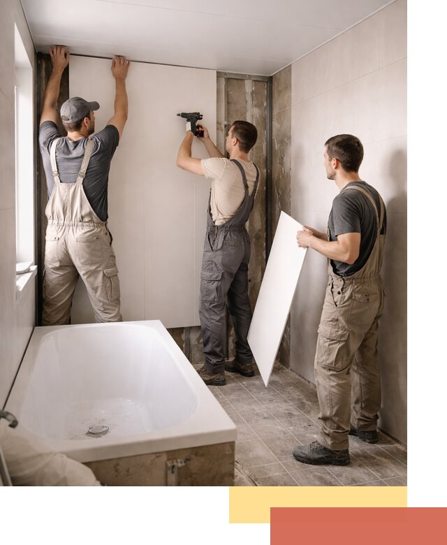 Отделка ванной панели ПВХ профессионально в Альметьевске