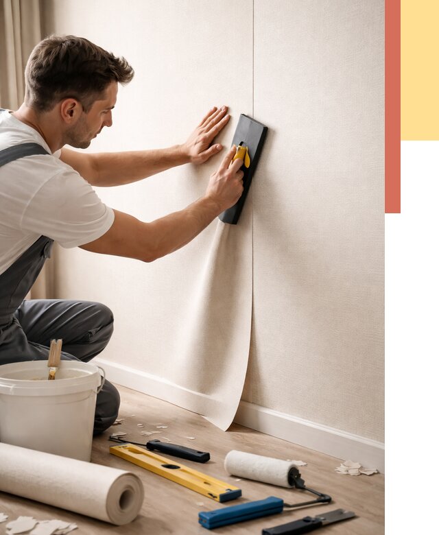 Поклейка виниловых обоев в Альметьевске от 4671 руб. | Быстро и недорого — ОТДЕЛОЧНИК-Льм