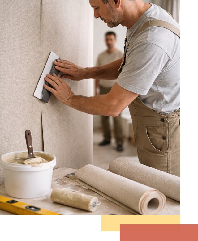 Поклейка текстильных обоев в Альметьевске профессионально и аккуратно