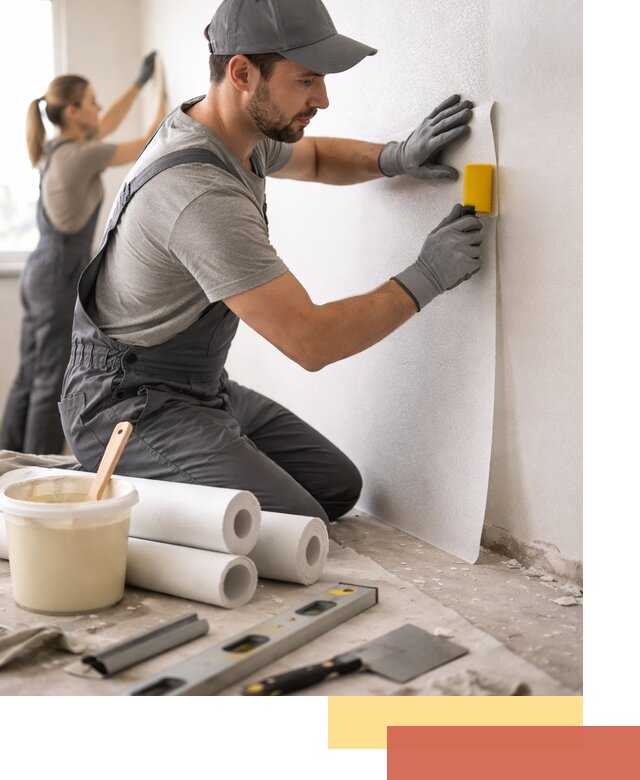 Поклейка стеклообоев профессионально в Альметьевске