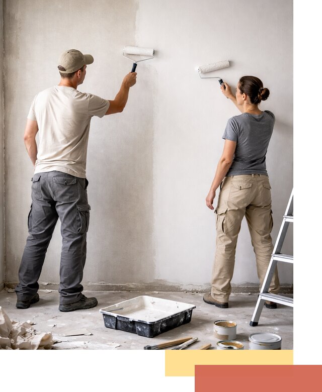 Окраска стен по стеклохолсту в Альметьевске качественно и долговечно