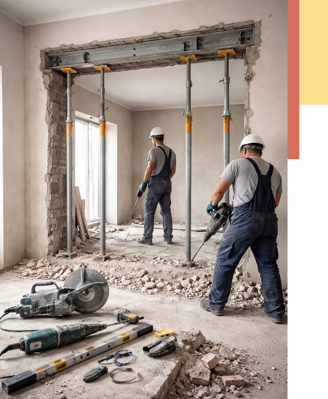 Прорезка проема в стене в Альметьевске от 4671 руб. — быстро и недорого | ОТДЕЛОЧНИК-Льм