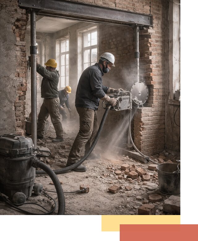 Прорезка проема в стене под дверной или оконный проем в Альметьевске