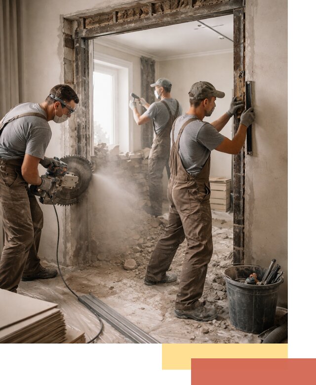 Расширение дверного проема под установку новой двери в Альметьевске