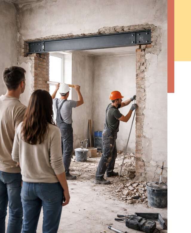 Усиление проема в стене в Альметьевске от 9861 руб. — усиление дверного проема металлоконструкцией | ОТДЕЛОЧНИК-Льм