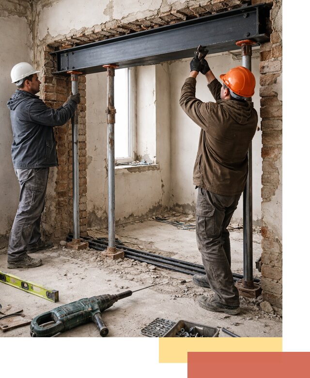 Усиление проема в стене в Альметьевске для расширения и безопасности