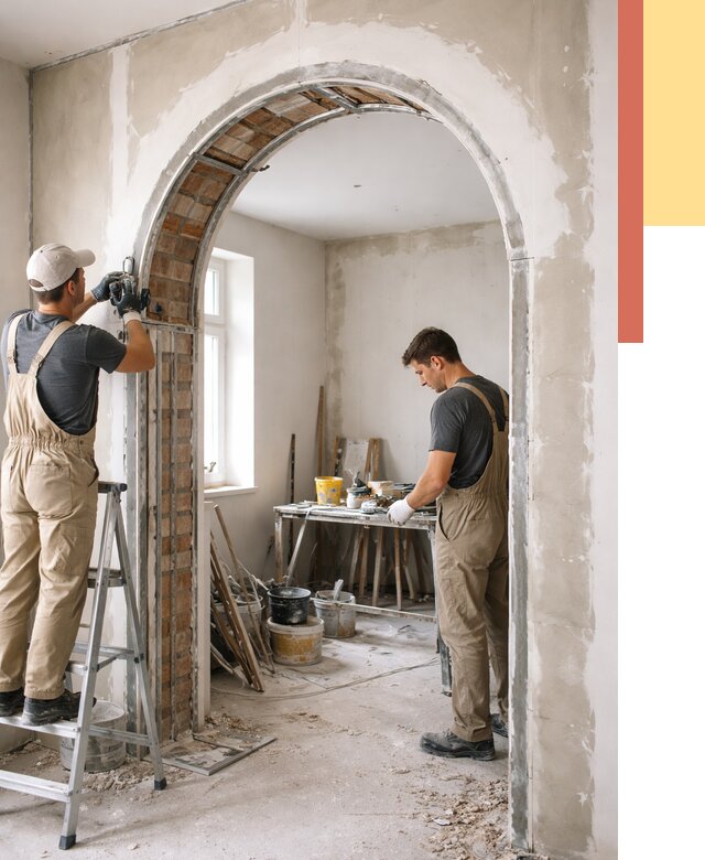 Устройство арочного проема в Альметьевске от 9861 руб. под ключ — быстро и недорого | ОТДЕЛОЧНИК-Льм