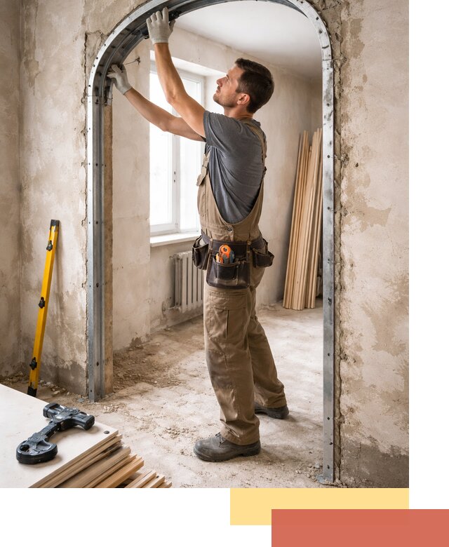 Устройство арочного проема в Альметьевске под ключ