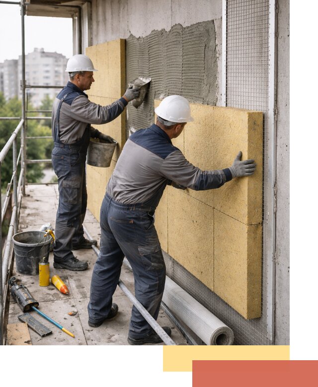 Утепление стен зданий и домов в Альметьевске качественно и надежно