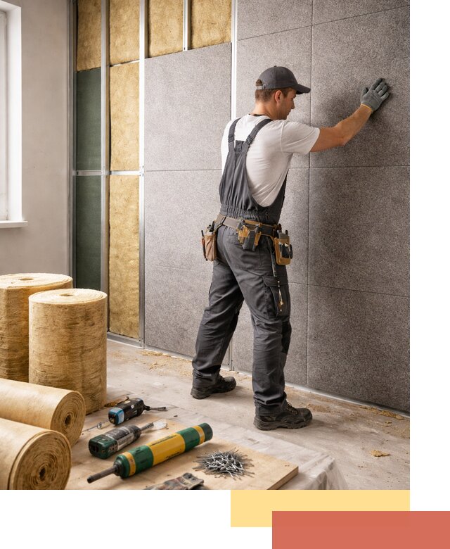 Профессиональная шумоизоляция стен в Альметьевске для квартиры и офиса