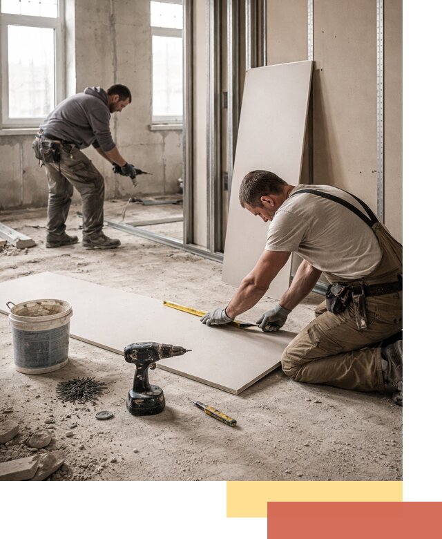 Кладка перегородок из ПГП под ключ в Альметьевске