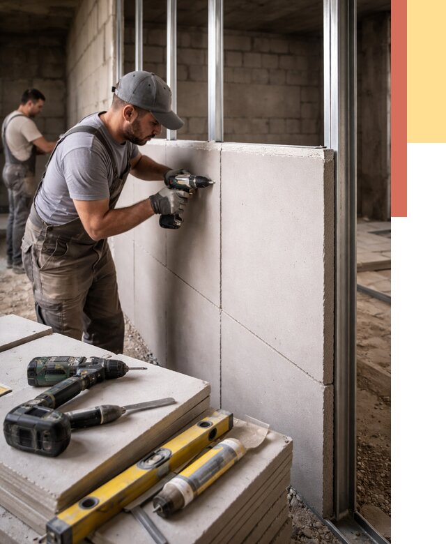 Кладка влагостойких перегородок ПГП в Альметьевске от 1246 руб. под ключ | ОТДЕЛОЧНИК-Льм