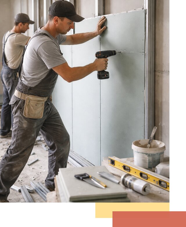 Кладка влагостойких перегородок ПГП в Альметьевске