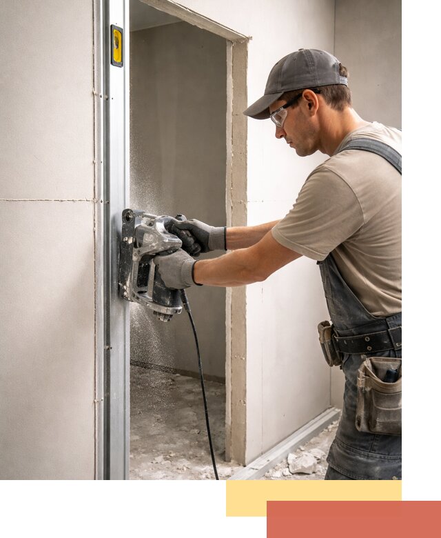 Устройство дверного проема в перегородке в Альметьевске