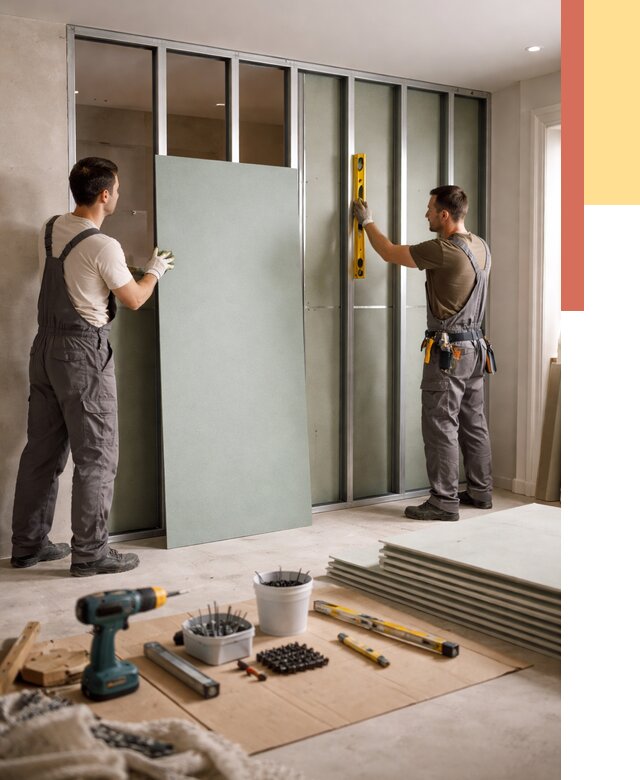 Перегородка из влагостойкого гипсокартона в Альметьевске от 4982 руб. — монтаж под ключ | ОТДЕЛОЧНИК-Льм