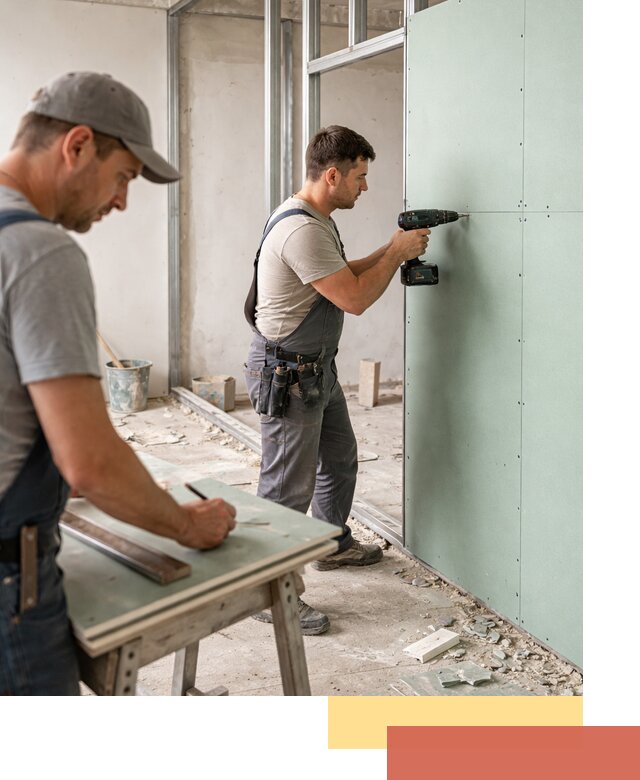 Перегородки из влагостойкого гипсокартона под ключ в Альметьевске